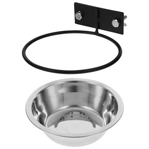 jojofuny Raised Large Elevated Dog Bowls Wall Mounted Stainless Steel Feeding Station with Deep Food and Water Bowls for Dogs and Cats