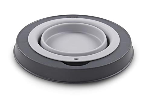 Dexas Pets Single Elevated Pet Feeder/Pet Bowl, Large/ 4 Cup Capacity, Light Gray - color: Light Gray, size: Large/4 Cup Capacity