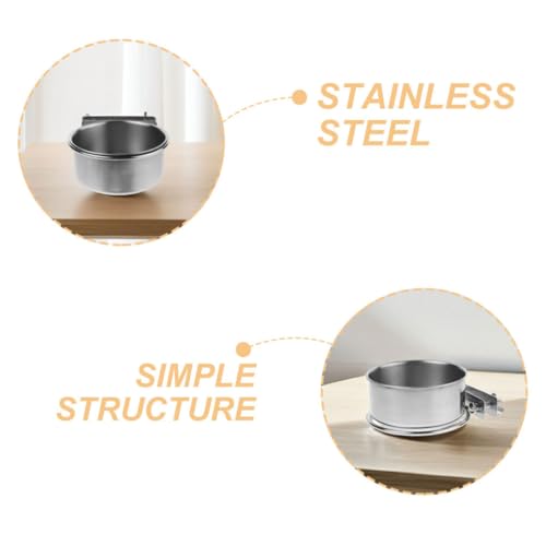 ERINGOGO Wall Mounted Dog Bowl Raised Pet Dish Set with Dual 14cm Screws, Hanging Elevated Food and Water Bowls for Dog Crates and Kennels, Puppy Feeding Station