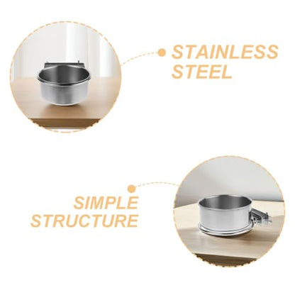 ERINGOGO Wall Mounted Dog Bowl Raised Pet Dish Set with Dual 14cm Screws, Hanging Elevated Food and Water Bowls for Dog Crates and Kennels, Puppy Feeding Station