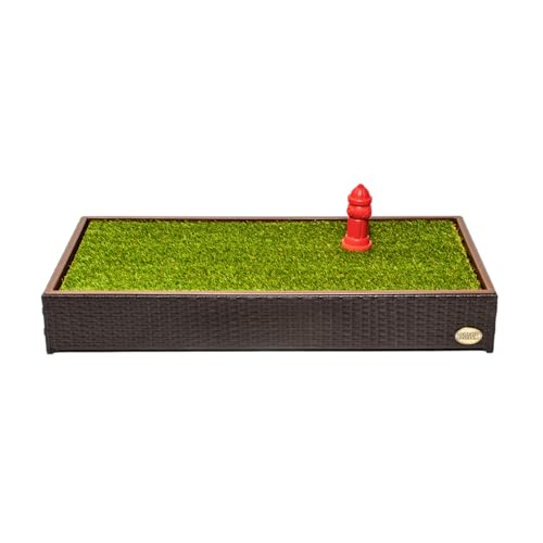 Porch Potty Artificial Grass Potty Pads Without Sprinklers - Standard Size 26x50x7 Reusable Potty Training Pad - Washable Pee Pad for Dogs - Instant Drainage - Quick Absorb - 4x2 Feet Grass Area - size: Standard