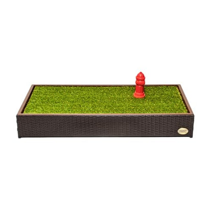 Porch Potty Artificial Grass Potty Pads Without Sprinklers - Standard Size 26x50x7 Reusable Potty Training Pad - Washable Pee Pad for Dogs - Instant Drainage - Quick Absorb - 4x2 Feet Grass Area - size: Standard