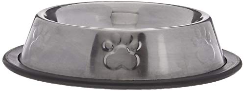 Paws 'n' Claws Stainless Steel Non Slip/Skid Small Pet Dog Cat Bowl Feeder Dish
