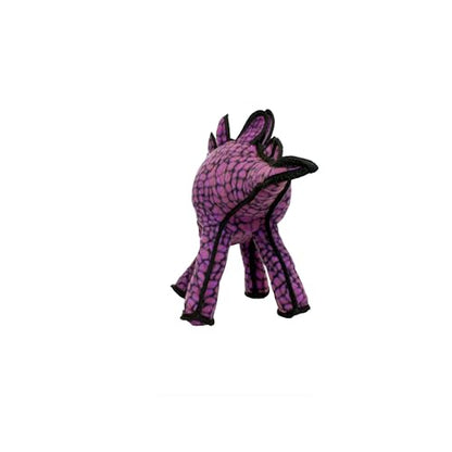 TUFFY - World's Tuffest Soft Dog Toy - Dinosaur Stegosaurus- Squeakers- Multiple Layers. Made Durable, Strong & Tough. Interactive Play (Tug, Toss & Fetch). Machine Washable & Floats - color: Purple Stegosaurus Dinosaur