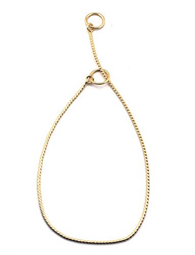 SGODA Gold Dog Chain Collar Choke Pet Training Snake Collar with Heavy Links, 16 in, 3 mm - color: Gold