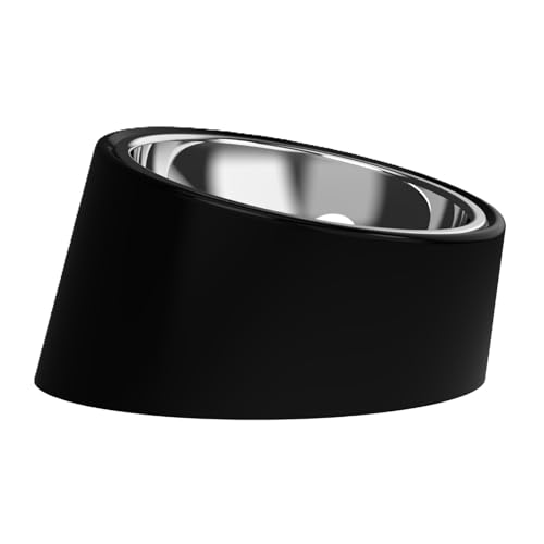 15° Tilted Dog Bowl for Small Dogs Flat-Faced Breeds - Anti-Choke Ergonomic Elevated Feeder Non-Slip Base - 2-in-1 Detachable Stainless Steel Food & Water Bowls - Classic Black Sleek Style (S, Black) - color: Black, size: S