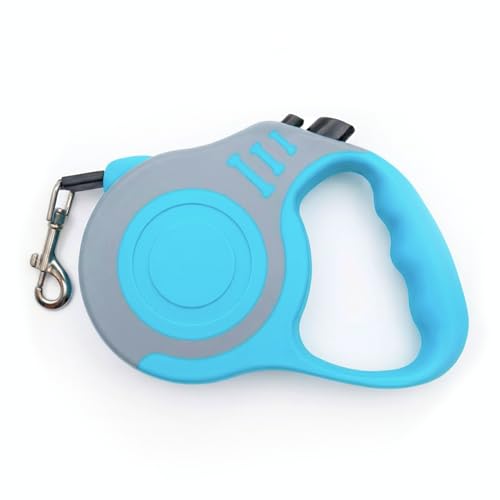 Retractable Dog Leash Lightweight 10/16FT Leash with Non-Slip Handle | for Small Medium Dogs (Gray Blue, 16FT) - color: Gray Blue, size: 16 FT