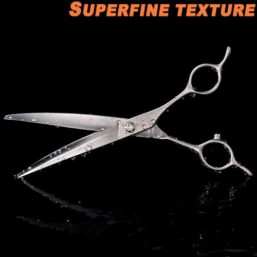 High-end Professional Dog Grooming Curved Scissors Pet Curved Shears 8 Inches Extremely Very Sharp Made Of Stainless Steel Alloy By Hand For Dog Cat Groomer - style: 8inch Curved Shears