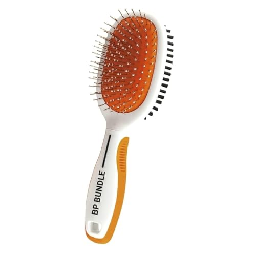 Double Sided Pet Grooming Brush | Soft Bristle Dog Brush for Shedding | Pin Brush for Light Detangling & Smoothing Coat | Cats Grooming Brushes For Short Long Hair | Pet Hair Removal Tool