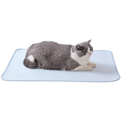 petfelix FrostEase Dog Cooling Mat, Cooling Dog Bed and Cooling Pad for Dog and Cat with Qmax 0.4 Yarn, Breathable 3D Airflow Layers, Machine Washable Non Slip Base for Pets, Blue, S, 20''*16'' - size: S-20''*16''