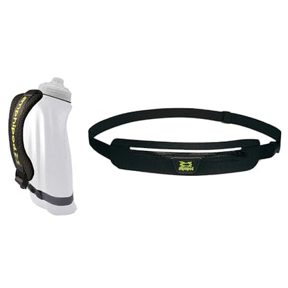 Amphipod Get Fit Kit Run Set, Includes 12oz Hydraform Handheld & Airflow MicroStretch Belt for Runners - Charcoal - OS - color: Charcoal