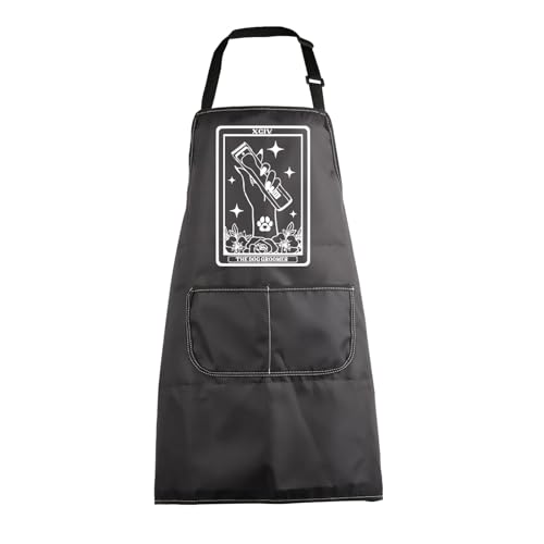 MBMSO Pet Grooming Apron Dog Lovers Gift Groomers Apron Dog Grooming Gift for Dog Mom Dog Stylist Apron Pet Salon Owner Gifts