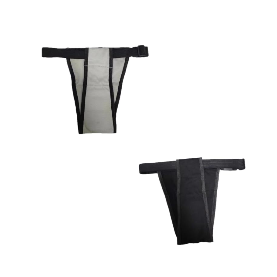 Dog Sanitary Panties Female, (Reusable 2PCS Dog Pants with 6 Pcs Diaper), Breathable Mesh Washable Dogs Sanitary Pads(Gray+Black 2XL) - color: Gray+Black, size: XX-Large