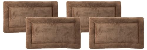 MidWest Homes for Pets Deluxe Micro Terry Pet Bed, Dog Bed & Crate Mat, Taupe, 22-Inch (Pack of 4) - size: 22 inch (Pack of 4)