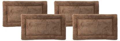 MidWest Homes for Pets Deluxe Micro Terry Pet Bed, Dog Bed & Crate Mat, Taupe, 22-Inch (Pack of 4) - size: 22 inch (Pack of 4)