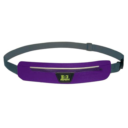 Amphipod AirFlow MicroStretch Belt, Ultra-Light Minimalist Runners Waist Pack Bag for Running, Jogging, Men & Women - Purple/Silver - L - color: Purple/Silver