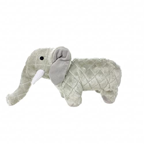 MIGHTY Tuffy 2 Pack Elephant Dog Toys | Ultra Durable Plush Toy with Multiple Layers & Reinforced Seams , Washable and Floats , Mighty® Construction - color: 2PK Grey Elephant