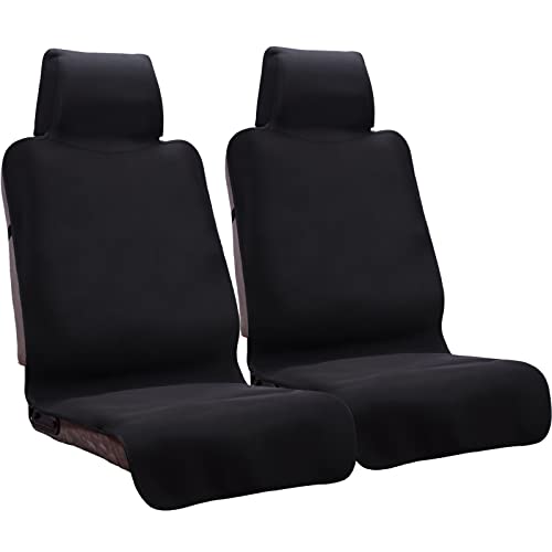 INFANZIA Premium Waterproof Seat Cover Towel Protector Neoprene Universal Fit, Upgraded 100% Washable & Removable Non-Slip Sweat Carseat Towel Covers, Perfect for Gym/Yoga/Workout（Black,2PCS - color: Black, size: two