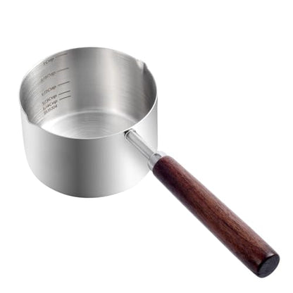 Kichwit Dog Food Scoop, 1 Cup, 304 Stainless Steel Pet Food Scoop Measuring Cup with Wooden Handle (1 Cup) - size: 1 Cup