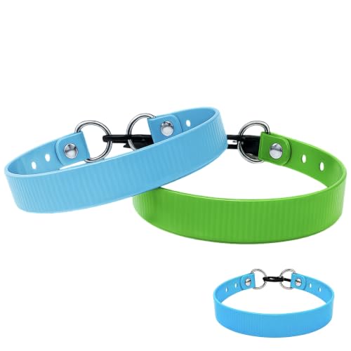 SparkDog 3/4” High Flex Quick Adjust E-Collar Strap Waterproof Replacement Collar Compatible w/SportDOG, Garmin, Dogtra & E-Collar Technologies, Genuine BioThane®-Made in USA (Aqua HF, High Flex) - color: Aqua HF