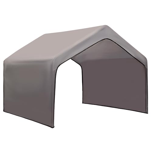 Dog Shade Shelter Dog House Outside Sun Rain Cover 4'x 4'x 3.3', Gray Canopy Roof Only (Metal Frame Not Included) - size: Dog House Cover