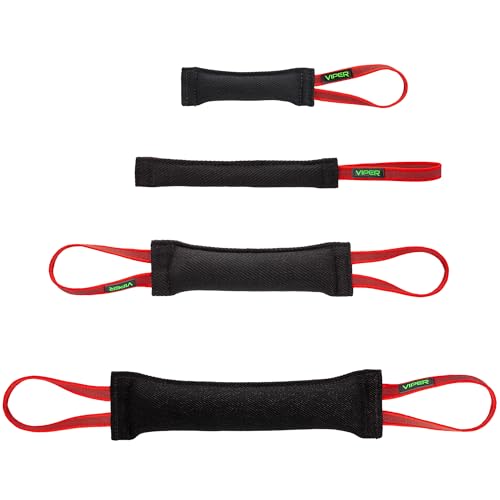 Viper Heavy Duty French Linen Dog Bite Tug Toy - K9 Trainer, Tough and Durable for Dogs Shutzhund IPO K-9 - Black - 12in L x 2in W - color: Black, size: 12in L x 2in W
