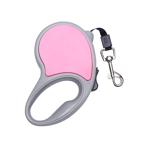 BESPORTBLE 5m Dog Training Automatic Retractable Dog Leash Large Handle for Small Medium Pets Telescopic Traction Rope - color: Pink