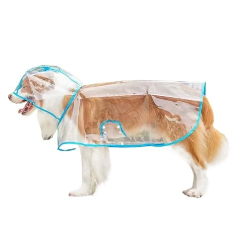 Dog Raincoat Windbreaker Rain/Water Rain Coat for Dogs Dog Rain Jacket Hooded Jackets Rain Coat for Dogs(Blue,XX-Large)