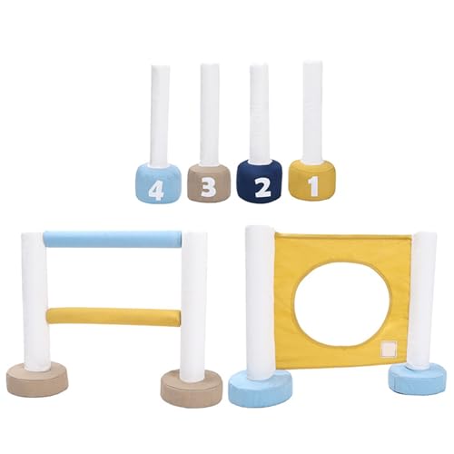 Dog Agility Equipment Set with Obstacles Hurdles Poles Accessories for Backyard or Outdoor Indoor Use