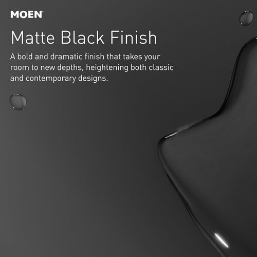 Moen Remote Dock for Magnetix Handshowers with Included Wall Bracket or Permanent Waterproof Adhesive Options, Matte Black, 186117BL - color: Matte Black