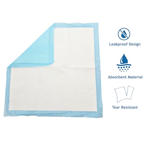 Puppy Pee Pads, 22 x 22 Inch Leak-Proof Pet Potty Training Pads for Dogs, Quick Absorb 6-Layer Design, Ideal for Puppies, Cats, Rabbits, and Guinea Pigs (Blue-50 Count) - size: Blue-50 Count