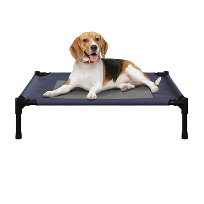 Elevated Dog Bed Cover - 30x24-Inch Replacement Pet Bed Cover with Mesh Panel - for Indoor/Outdoor Use - Dog Cot Not Included by PETMAKER (Blue) - size: Medium