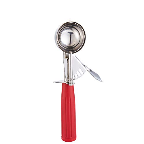 Saebye Cookie Scoop - #24 (1.35 oz) - Disher Scoops, Portion Scoop - Portion Control - 18/8 Stainless Steel, Red Handle - size: #24/ 1.35 oz
