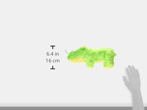 MIGHTY- Safari Rhino - Squeaker-Multiple Layers. Made Durable, Strong & Tough. Interactive Play Dog Toy (Tug, Toss & Fetch). Machine Washable & Floats | Ultra Durable Plush Toy with Multiple Layers & Reinforced Seams , Washable and Floats , Mighty® Constr