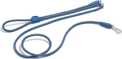 Wild One Hands-Free Adjustable Rope Dog Leash, Standard: 4' to 8.5' Long, .5" Wide, Adjustable for Crossbody, Waist & Handheld, Navy - color: Navy
