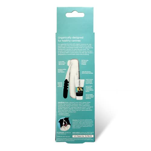 RADIUS USDA Organic Dental Solutions Adult Kit 2 Units, Includes 1 Dog Toothbrush & 1 0.8oz Toothpaste, Firm Bristle & Non Toxic Toothpaste for Dogs, Designed to Clean Teeth, Xylitol Free - style: Adult - Pack of 2