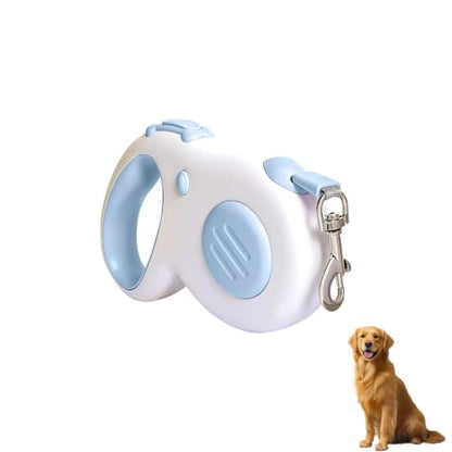Retractable Dog Leash 5M, Automatic Pet Walking Lead with Hand Brake Lock, 360° Swivel No Tangle, Anti Shock Control for Small Medium Dogs Cats - color: Blue