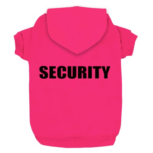 Security Dog Hoodies Clothes Apparel Winter Sweatshirt Warm Sweater Cotton Puppy Hoodie for Small Dog Medium Large Cat Magenta, XS - color: Magenta, size: X-Small (Chest girth: 11.4")