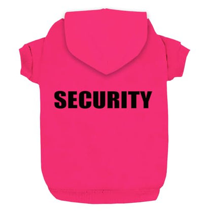 Security Dog Hoodies Clothes Apparel Winter Sweatshirt Warm Sweater Cotton Puppy Hoodie for Small Dog Medium Large Cat Magenta, M - color: Magenta, size: Medium (Chest girth: 15.4")