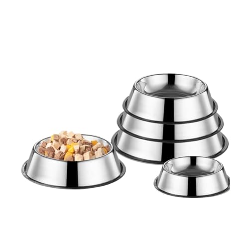 Stainless Steel pet Bowl, Sturdy and tip-Proof, Suitable for Both Dry and Wet Food, and can be Used by Cats and Dogs.(16cm) - size: 16cm