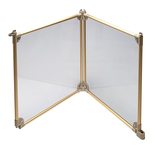 Front Row Foldable Dog Playpen – Durable and Portable Puppy Playpen for Exercise, Rest & Play – Clear Fence Panels with Aluminum Rods and Crate for Dogs and Other Small Pets (Gold, 2-Panel) - color: Gold