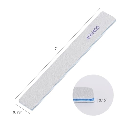 25 Count Nail Files 400/400 Grit, Fine Grit Nail Buffers for Buffing and Smoothing Natural Nails - size: 400/400 Grit(25 Count)