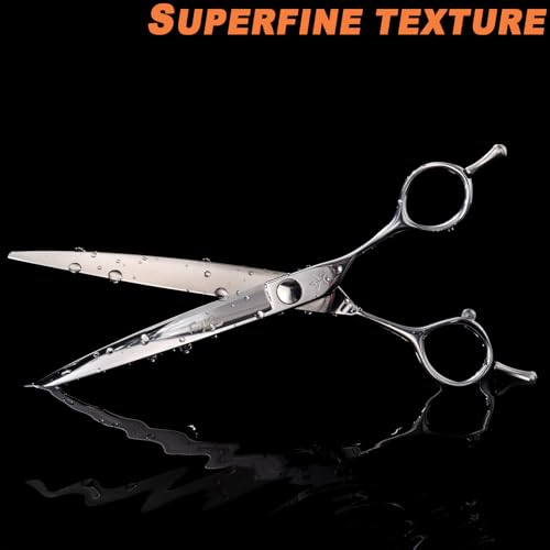 High-end Professional Dog Grooming Curved Scissors Pet Curved Shears 7.5 Inches Extremely Very Sharp Made Of Stainless Steel Alloy By Hand For Dog Cat Groomer - size: 7.5inch, style: Curved Shears