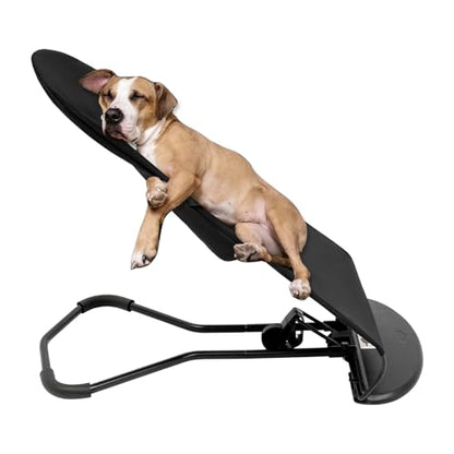 Pet Rocking Chair, Portable Dog Rocker Bed Chair 4 Modes Adjustments Pet Rocker Bed Washable Removable Small Dogs Cots Sofa Beds for Pets Under 33lbs/15Kg (Black) - color: Black
