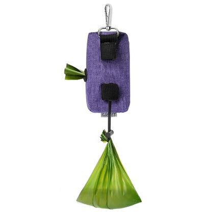 Dog Poop Bag Holder for Leashes - Dog Poop Bag Dispenser and Treat Holder with 2 Waterproof Pouches for Pet Waste Bags and Walking Accessories + 1 Free Roll - Leashrr 2.0 (Teal) - color: Teal