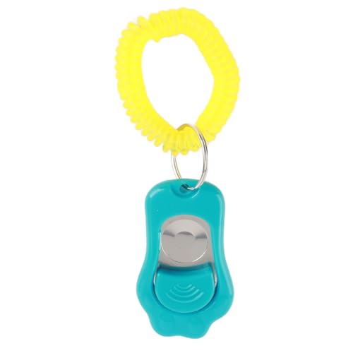 Zerodis titleAdjustable 3 Gears Pet Dog Training Clicker Claw Shaped with Wrist Strap for Cats Birds (Sky Blue) - color: Sky Blue