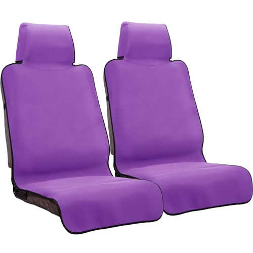 INFANZIA Premium Waterproof Seat Cover Towel Protector Neoprene Universal Fit, Upgraded 100% Washable & Removable Non-Slip Sweat Carseat Towel Covers, Perfect for Gym/Yoga/Workout（Purple,2PCS - color: Purple, size: two