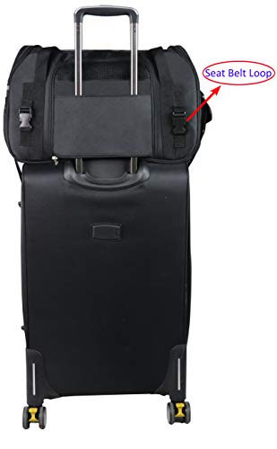 EliteField Soft Pet Carrier (3 Year Warranty, Airline Approved) Soft Sided Dog Puppy Cat Carrier Travel Bag (X-Large: 21" L x 12" W x 13" H, Black) - color: Black, size: 21.0"L x 12.0"W x 13.0"H
