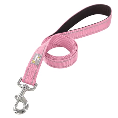 Dog Leash 6 FT Padded Handle Nylon Reflective Dogs Leashes for Small Dogs Pink - color: Refl Pink, size: Small : 5/8" x 6 FT