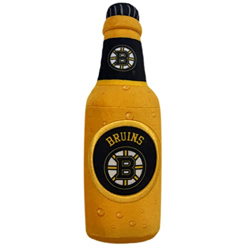 Pets First NHL Boston Bruins Beer Bottle Plush Dog & CAT Squeak Toy - Cutest Stadium SODA Bottle Snack Plush Toy for Dogs & Cats with Inner Squeaker & Beautiful Hockey Team Name/Logo 10 x 3 x 3 Inches - color: Boston Bruins, style: NHL Beer Bottle Toy